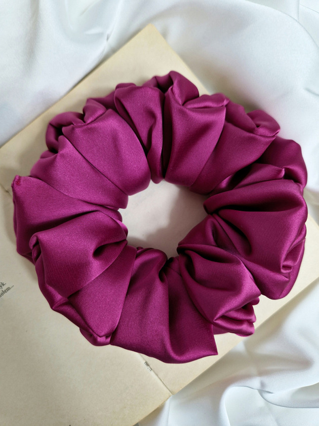 gumki do włosów Scrunchie Fuchsia XL - gumka do włosów ciemnoróżowa