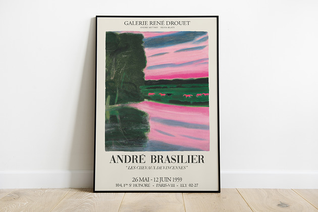 Andre Brasilier- plakat wystawowy Pas De LArt