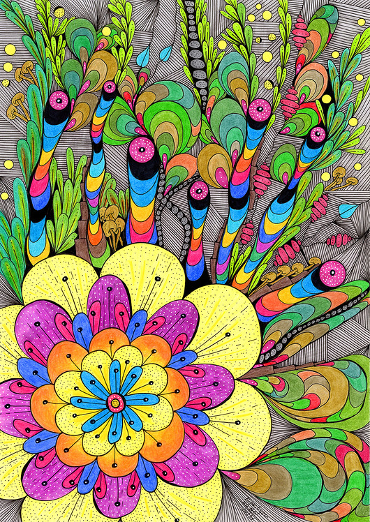 grafiki i ilustracje 27. ZAROŚLA - rysunek, plakat.