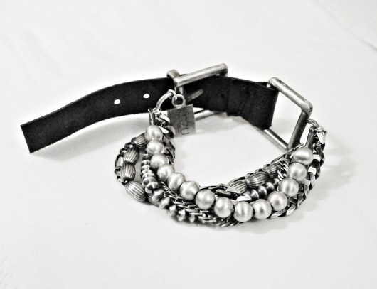 KSZU- Multii Chain Silver & Leather Bracelet KSZU Jewelry