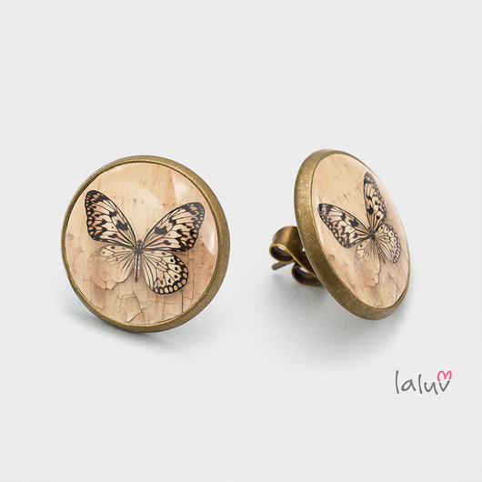 Kolczyki sztyfty BUTTERFLY laluv
