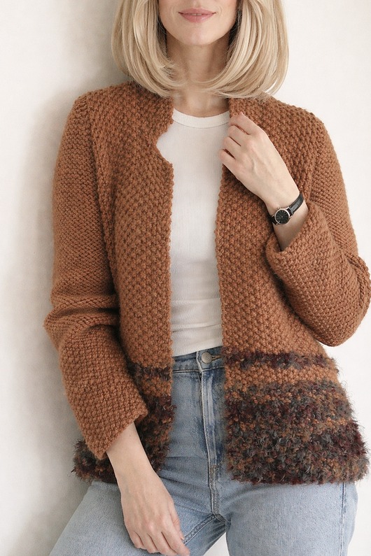 kardigany damskie Kardigan Mika - karmel