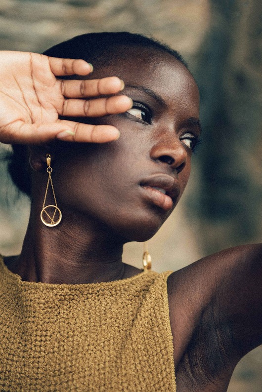 kolczyki pozłacane Kolczyki srebrne MINIMAL earrings MAXI / gold