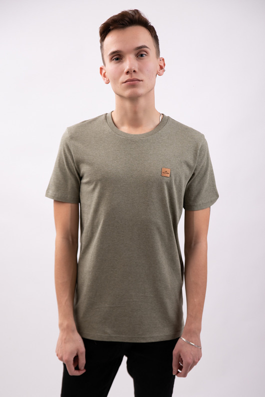 t-shirty męskie Koszulka zielona z naturalnym korkiem