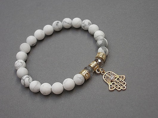 Hamsa /marble /09 -05 -18/ - bransoletka KiKa pracownia