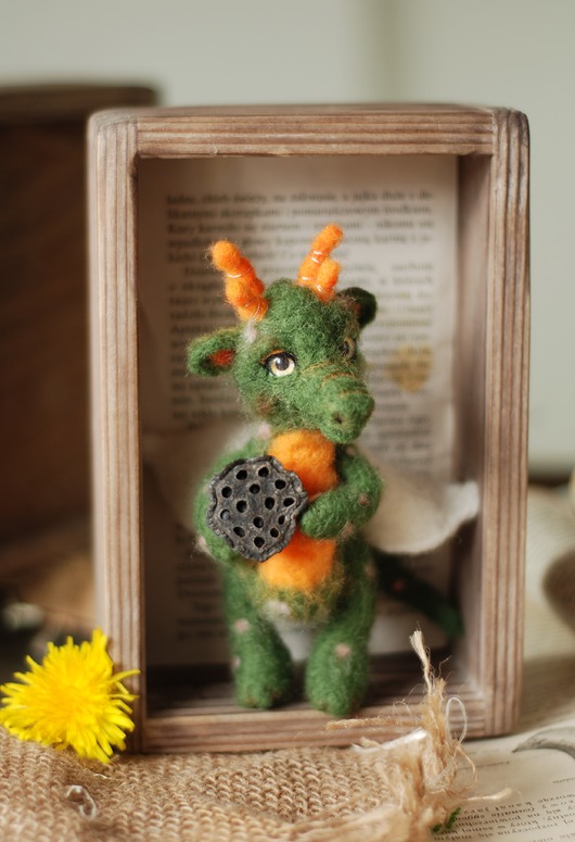 Skrzydlaty Smok- Zielony BoboLobo Handicraft