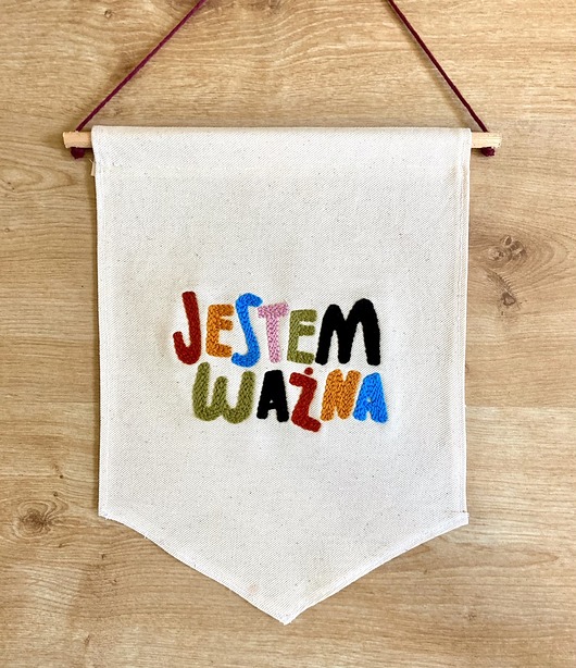 Ozdoby na ścianę Makatka z napisem