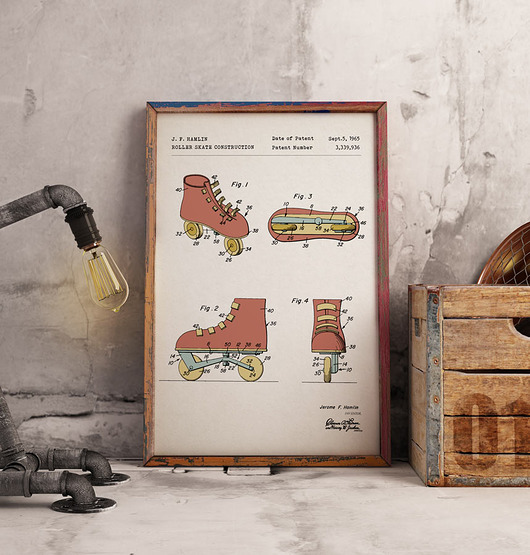 Plakat Rolki - patent  minimalmill