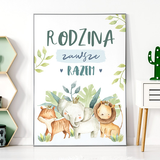 PLAKAT RODZINA ZAWSZE RAZEM P077 Yoko Design