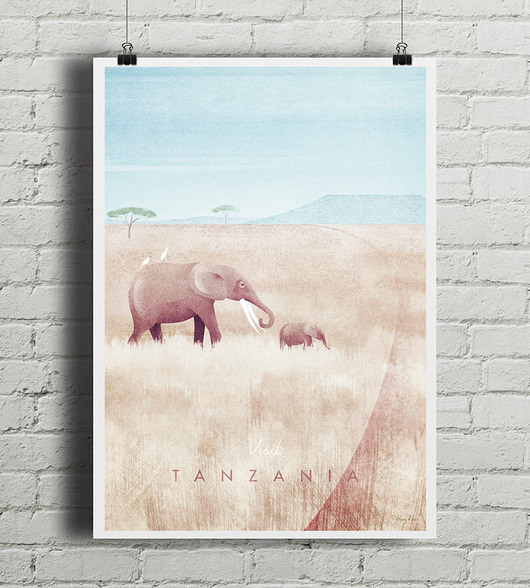 plakaty Tanzania - vintage plakat art giclee