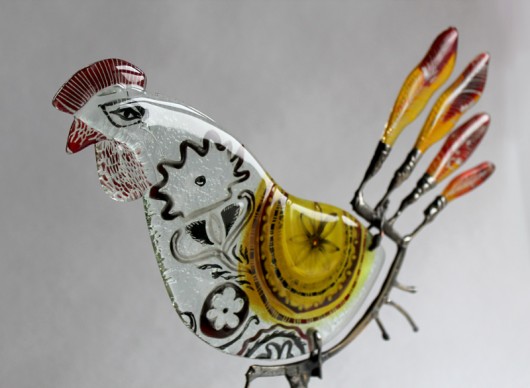 Kogut ZŁOTY Borowska Glass Design