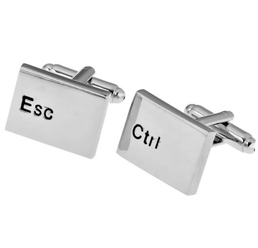 spinki do mankietów SPINKI DO MANKIETÓW ESC Ctrl dla programisty prezent