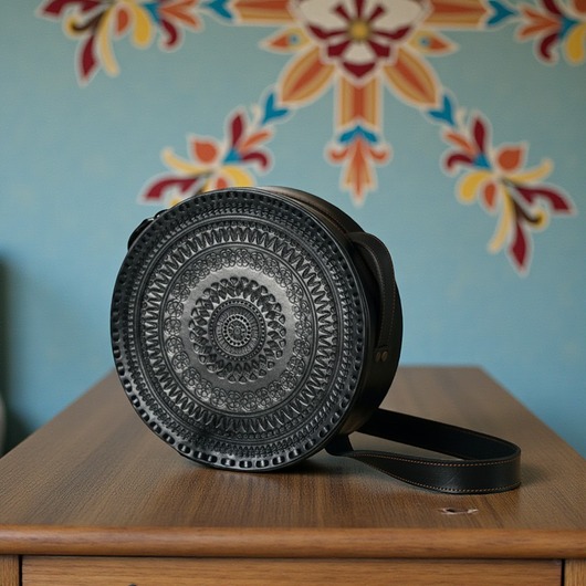 torby na ramię Torebka skórzana ręcznie robiona góralska okrągła na ramię Carmen Duża