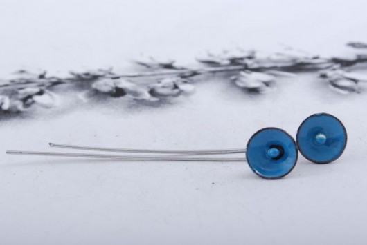 CIRCLE blue - kolczyki Dorota Oyrzanowska