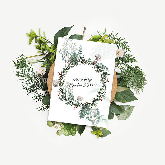 Kartka Ślubna "Winter Flowers" Joanna Klupś