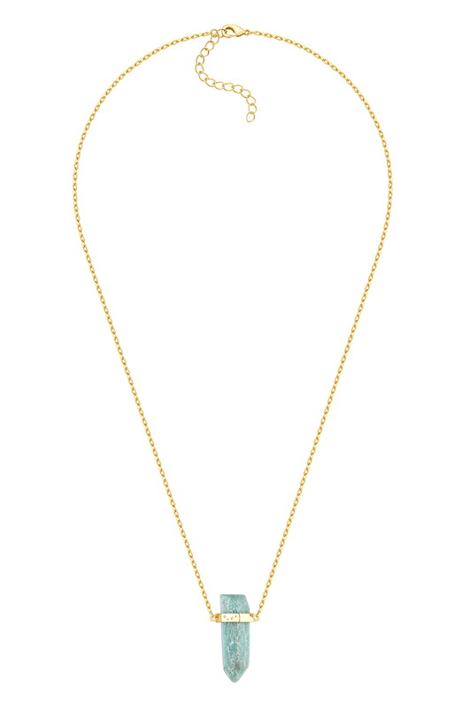 złote naszyjniki Naszyjnik Magic Aquamarine Gold