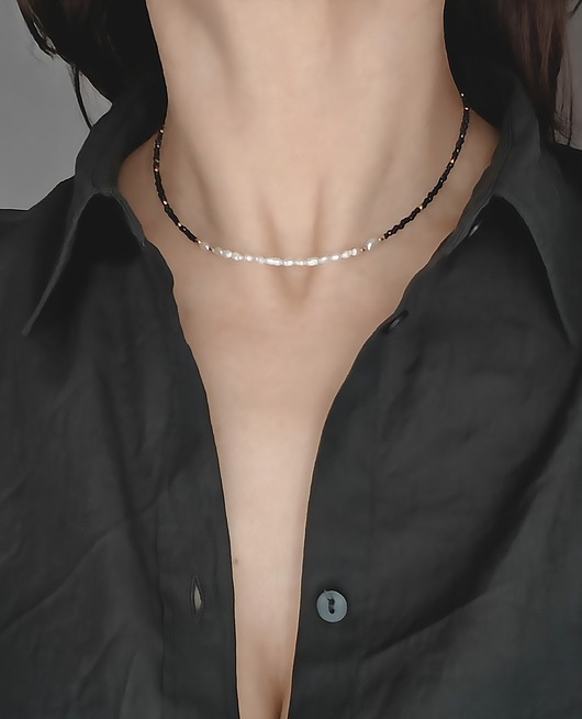 złote naszyjniki Turmalin z perłami, naszyjnik