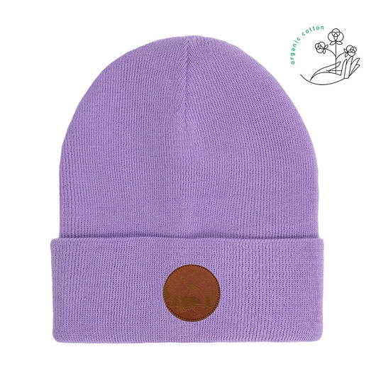 czapki i kapelusze męskie Czapka beanie z bawełny organicznej liliowa