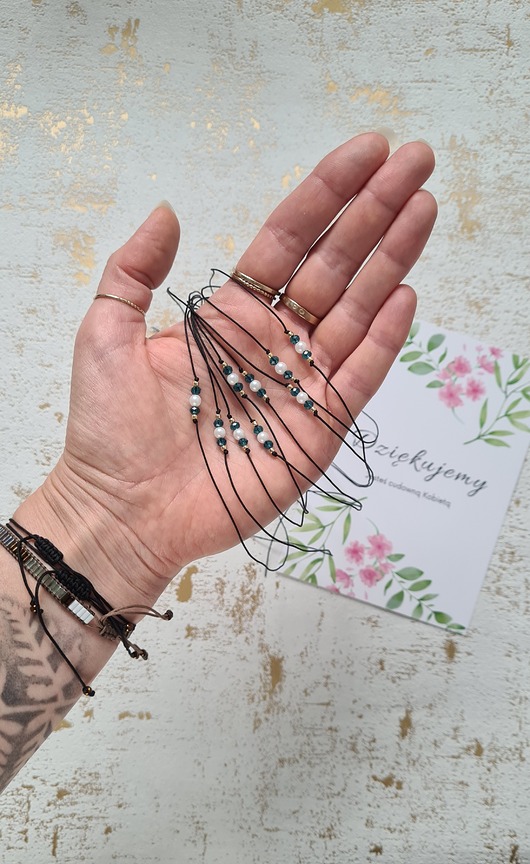 bransoletki na sznurku Bransoletka DZIĘKUJĘ II