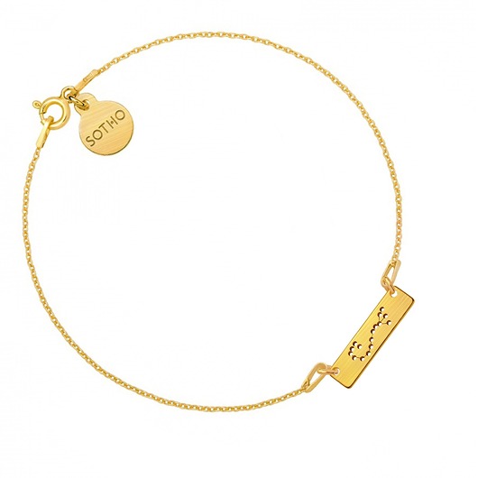 bransoletki srebrne Złota matowa bransoletka z konstelacją Skorpiona