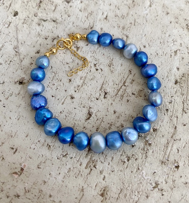 bransoletki złote Bransoletka perły naturalne srebro 925 pozłacane