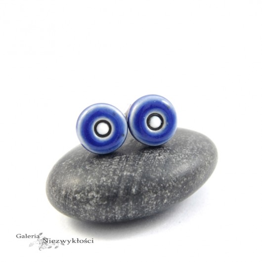 Kobalt z białą kropką-mini sztyfty Dorca