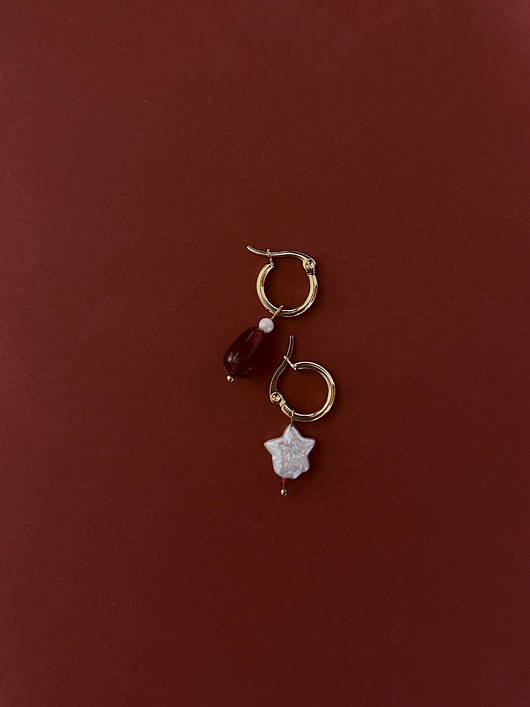 kolczyki z kamieniami Kolczyki Perła&Jadeit