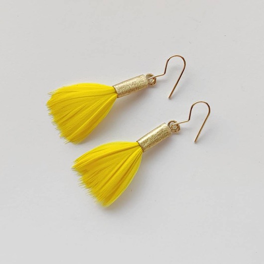 kolczyki z piórami PIÓRKO kolczyki