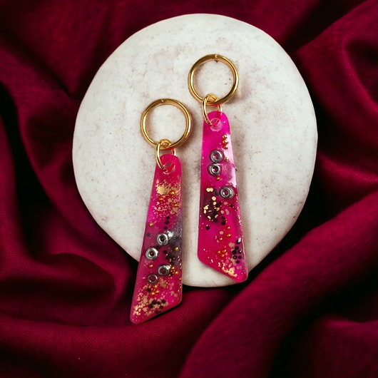 kolczyki z żywicy UNIKATOWE kolczyki z żywicy : kolekcja PICASSO