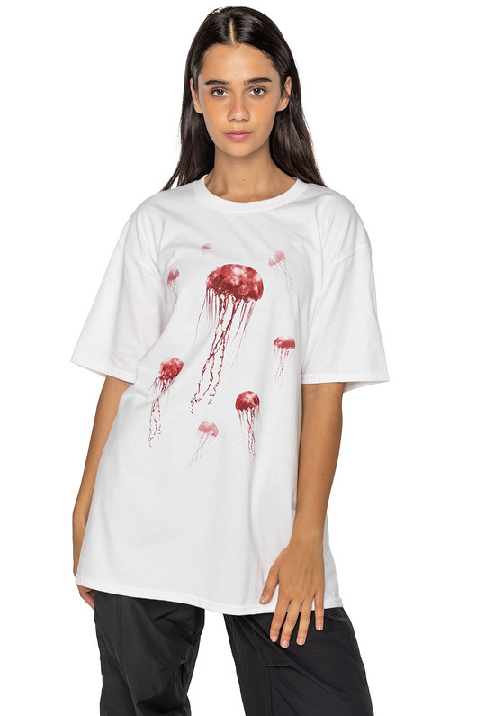 t-shirt damskie Koszulka loose fit UNDERWORLD Jellyfish