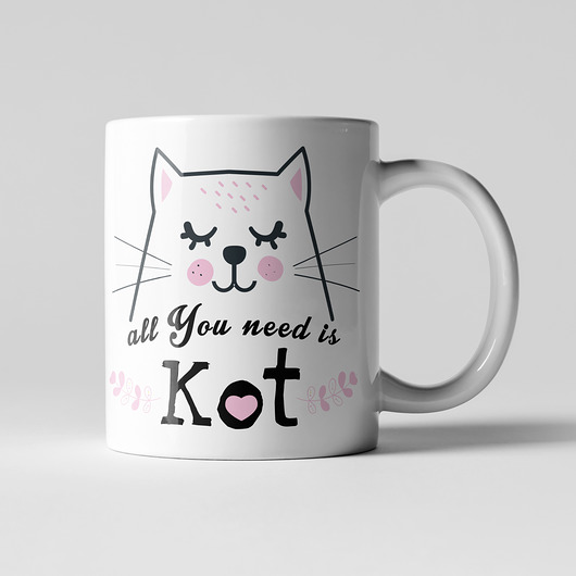 Kubek All You need is Kot  FajnyMotyw