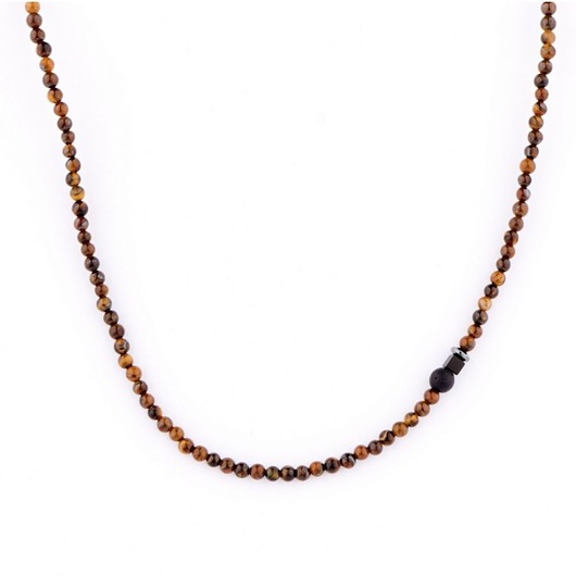 biżuteria męska Męski naszyjnik z Tygrysiego oka