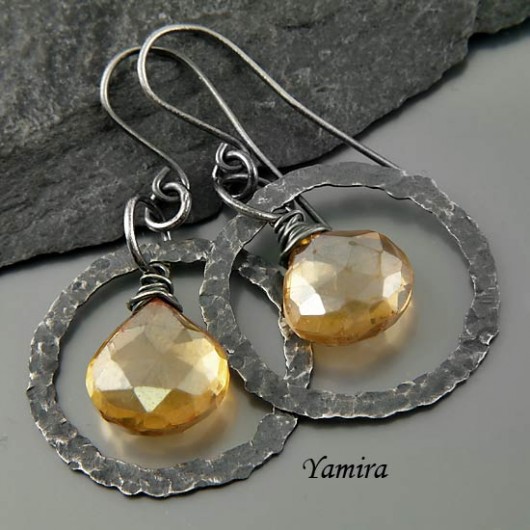 gold and rock silver oxy - kolczyki yamira