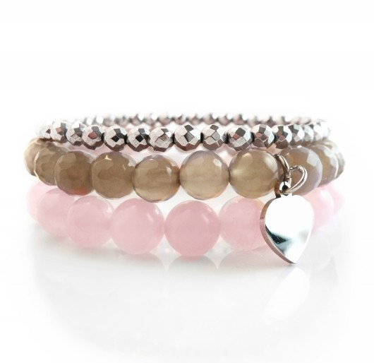 Bransoletki Pink & Grey labonita