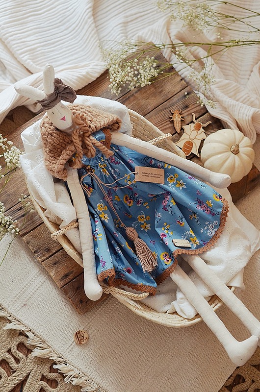 lalki Królik  Flora ręcznie szyty