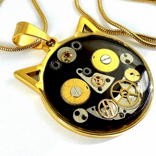 wisiory WISIOR - kotek czarny II (złoty)