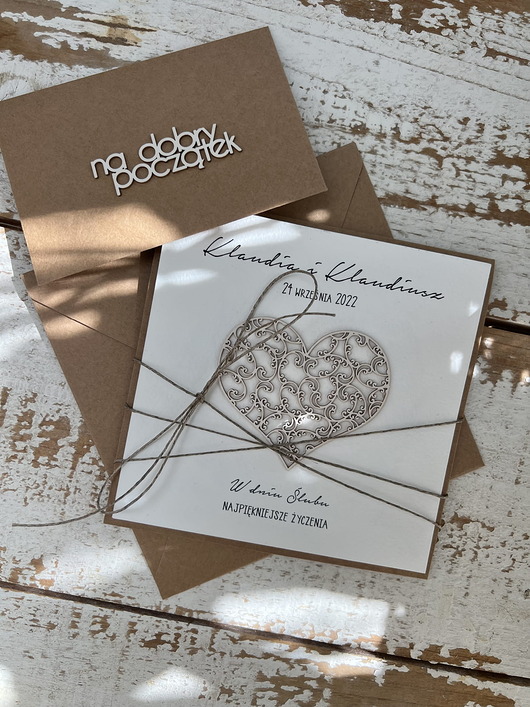 zaproszenia i kartki na ślub Personalizowany prezent - wyjątkowa kartka ślubna personalizowana
