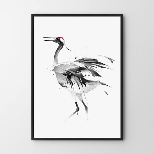 plakaty Plakat Szare ptaki #1