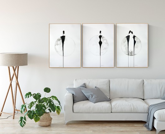 zestaw 3 obrazów  50 x 70 cm - ZAMÓWIENIE Krystyna Siwek Art