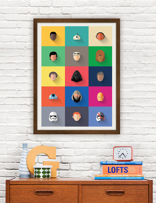Star Wars - New Icon Set - plakat giclee print minimalmill