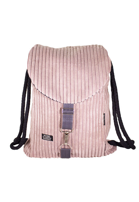 Plecak różowy sztruks sacky bag