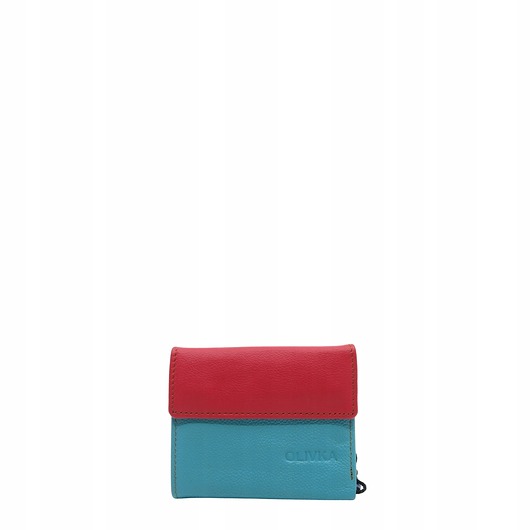 portfele damskie Portfel damski skórzany miejsce na bilon zdjęcie przegródki OLIVKA