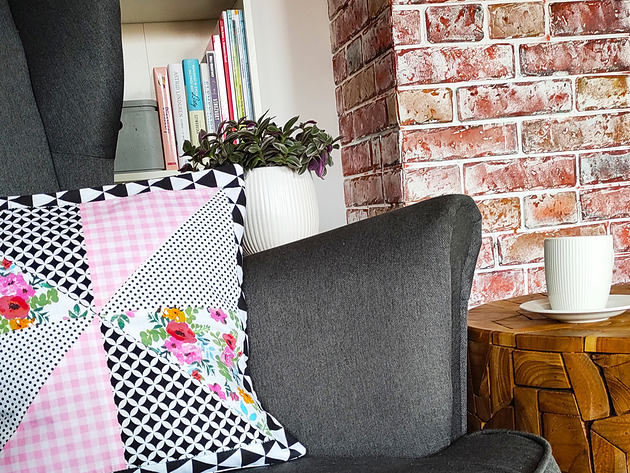 poduszki z grafiką Poszewka patchwork