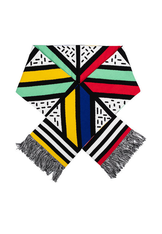 szale damskie Pop art geometryczny szalik bawełna organiczna Kabak
