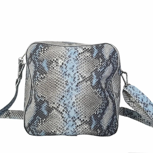 torby na ramię Wężowa skórzana torebka box