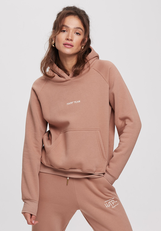 bluza z kapturem damska Bluza hoodie KOLLY Hazelnut damska