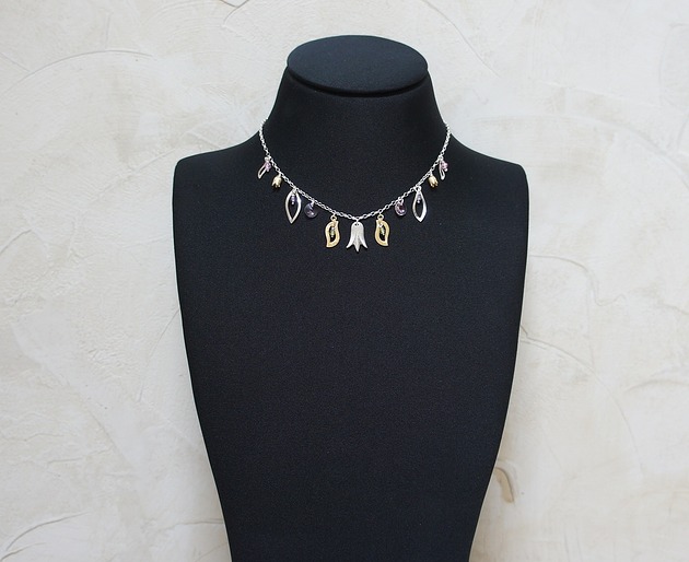 złote naszyjniki ZAMÓWIENIE-Leśne dzwonki vol. 6 - naszyjnik