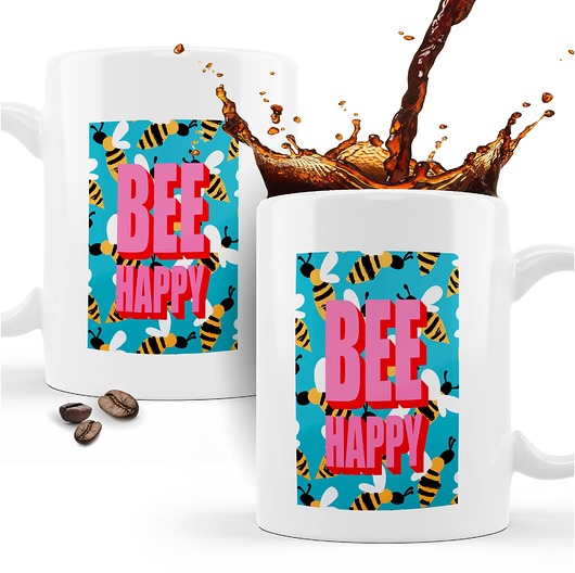 kubki Kubek na szczęście szczęśliwy BE HAPPY