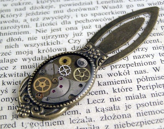 Zakładka do książki - steampunk 8 Zegarynki