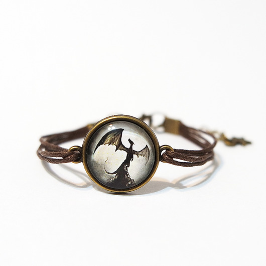 bransoletki ze szkła Bransoletka - Smok cienia 2 - brązowa